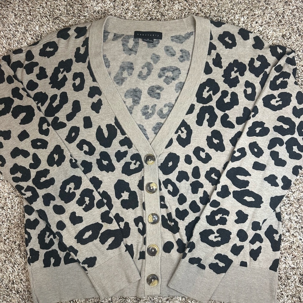 Sanctuary Tan and Black Leopard‎ Cardigan
